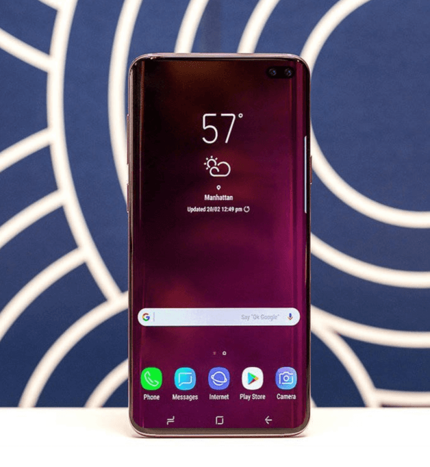 Galaxy S10 のモックアップが登場 ホーム画面なども